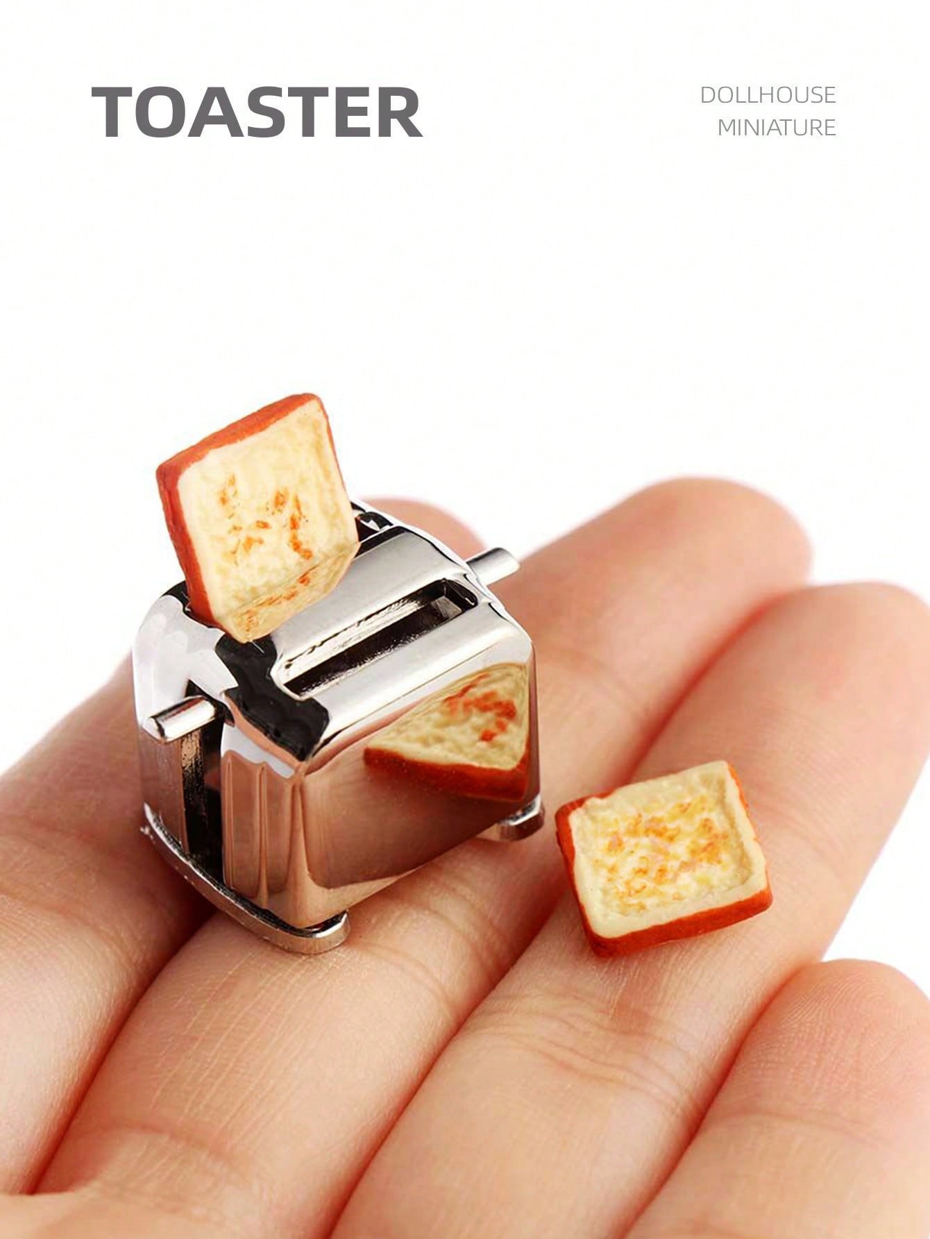Bread Maker Machine - 1:12 Dollhouse Miniature Toaster, Mini Simulation