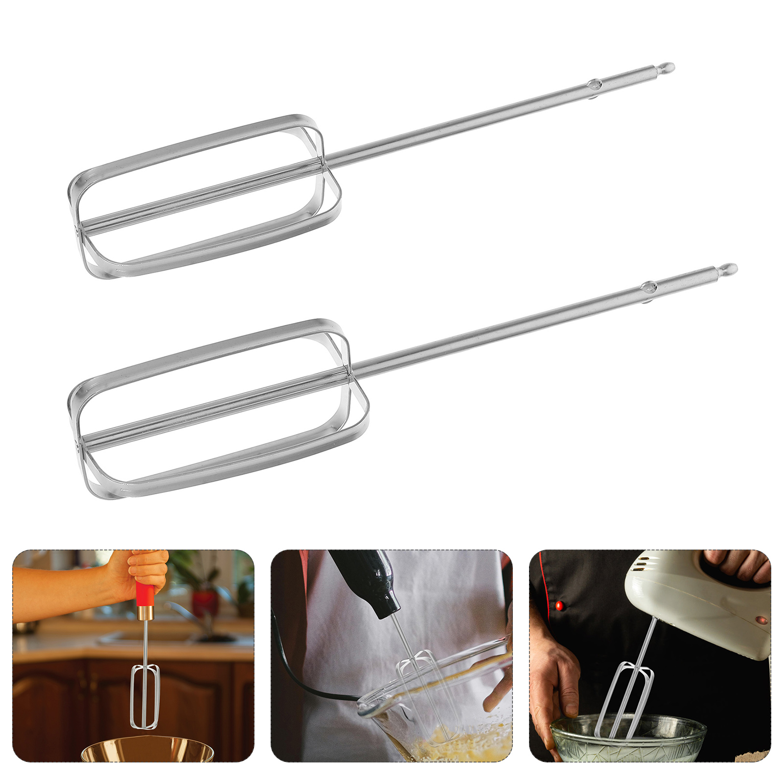 Kitchen Appliances For Restaurant - 2 Pcs Stainless Steel Hand Mixer