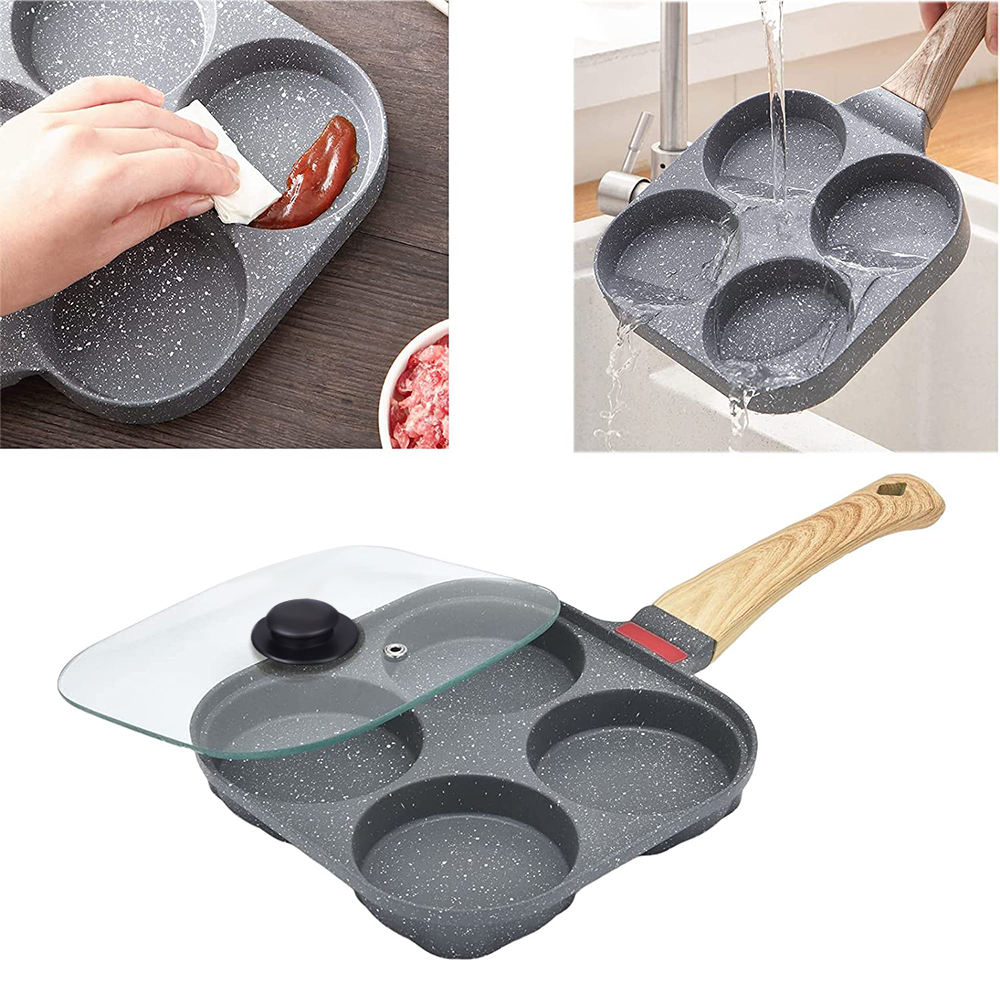Non Stick 4-Cup Egg Frying Pan - Electric Griddle Pancake recension och pris