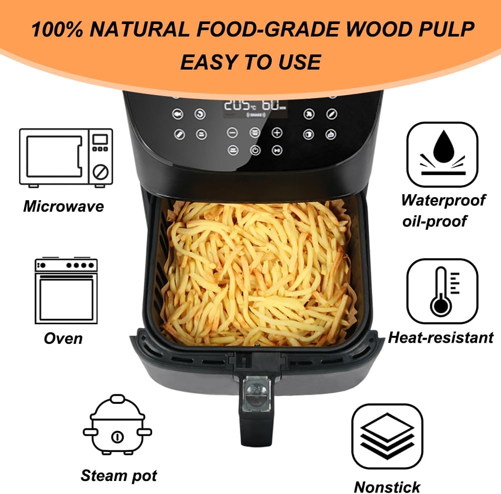 100Pcs 23cm XXL Square Hot Air - Air Fryer 5L Digital recension och pris