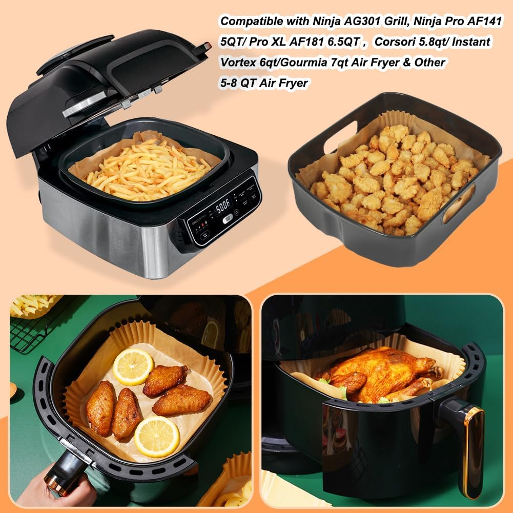100Pcs 23cm XXL Square Hot Air - Air Fryer 5L Digital recension och pris