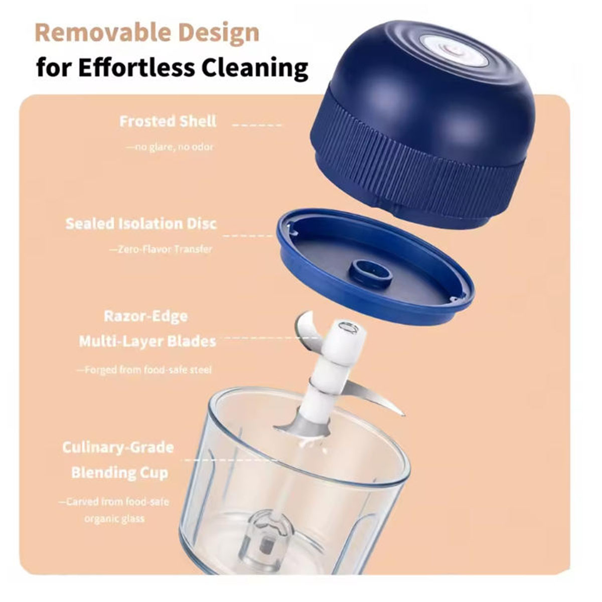 1PC Electric Garlic Chopper Mi - Kitchen Appliances For Restaurant recension och pris