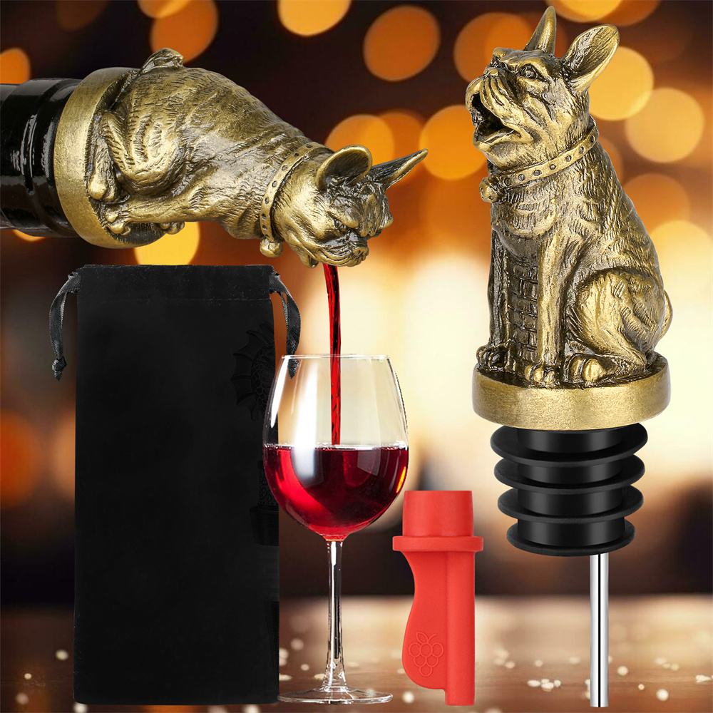 Cute French Bulldog Wine Pouer - Kitchen Appliances Packages recension och pris
