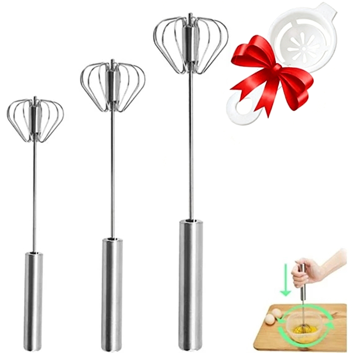 1/3pcs Stainless Steel Egg Bea - Kitchen Appliances For Restaurant recension och pris