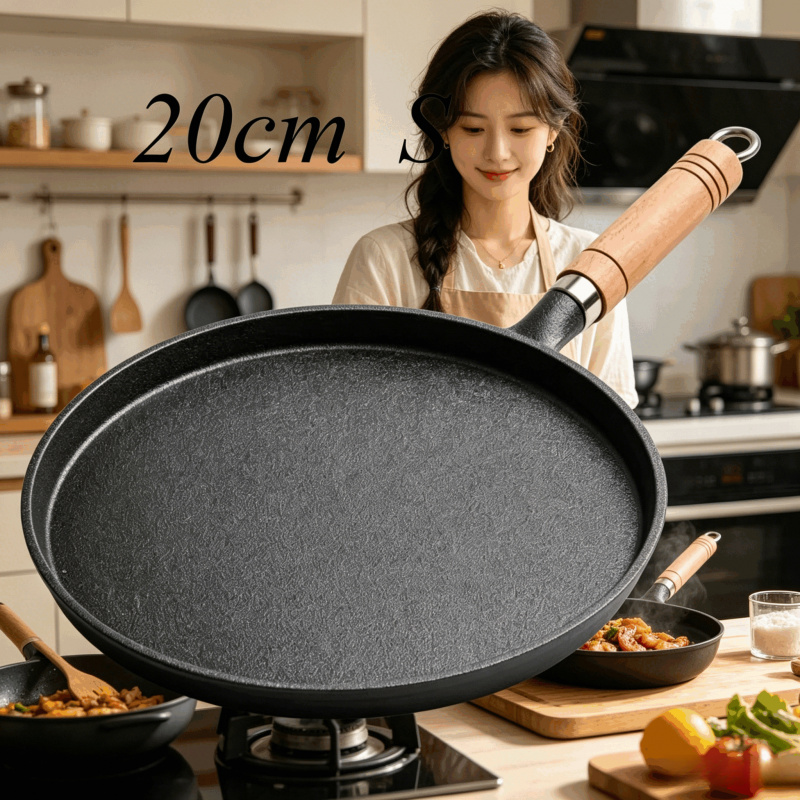 20cm Cast Iron Skillet Wooden  - Electric Griddle Pancake recension och pris